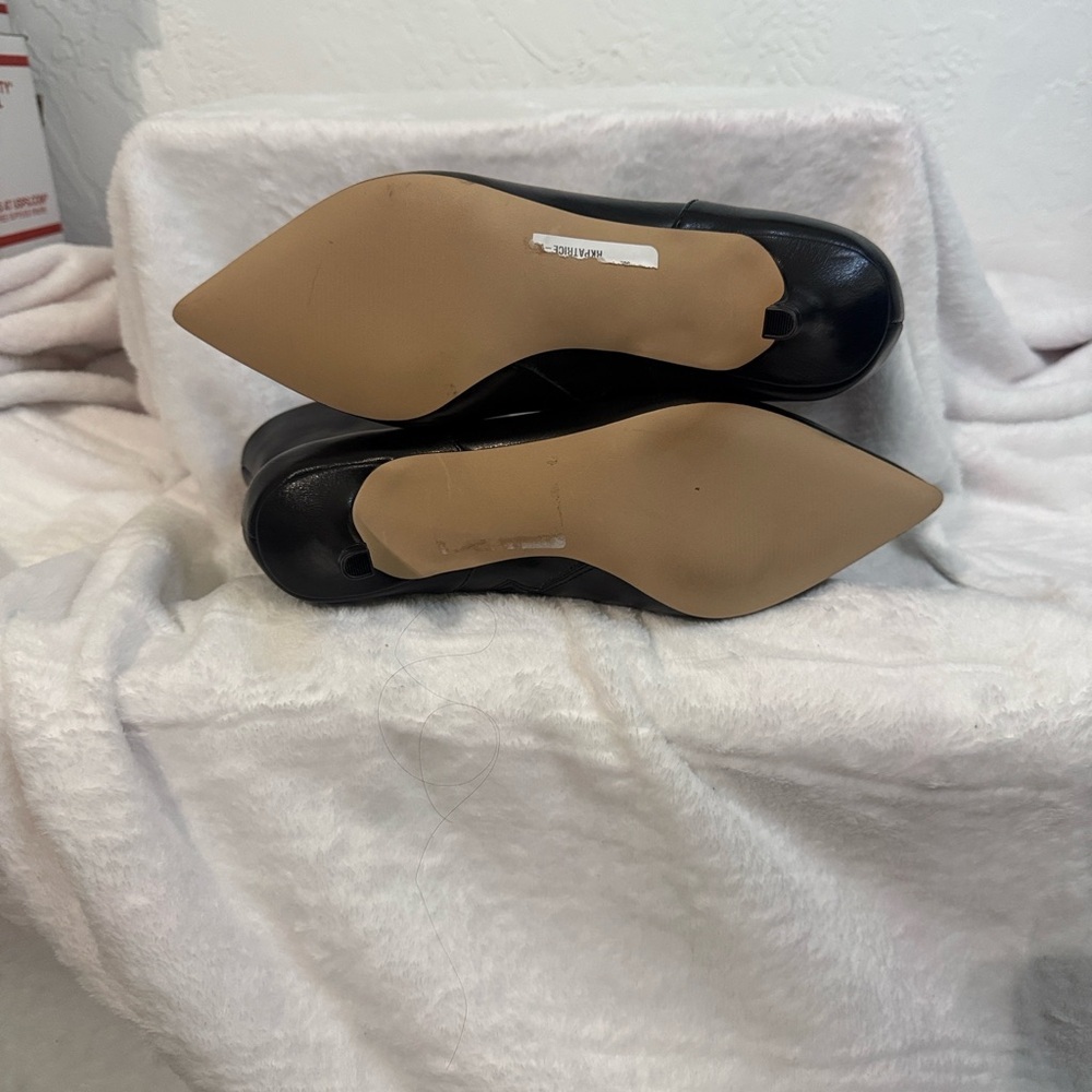 Sleek Black Heeled Ankle Boots - Picture 8 of 9